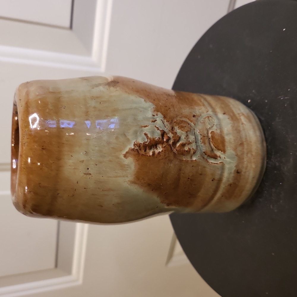 Vintage Signed Rosenblatt 1959 Redware Ceramic Vase Jar 6 1/4"